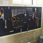 ordnung auch in der Werkstatt für Taucher
